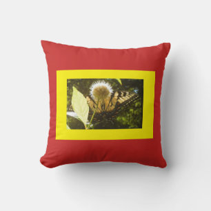 Oreillers à lancer de monarque rouge et jaune