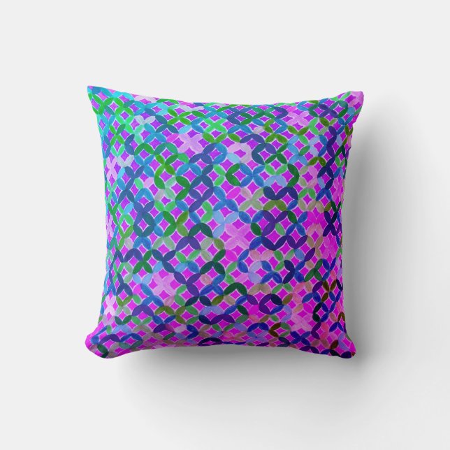 Oreillers à lancer de mosaïque méditerranéenne (Recto)