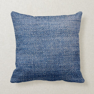 Oreillers à lancer de Motif de texture bleu blanc