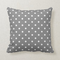Oreillers à lancer de Polka gris