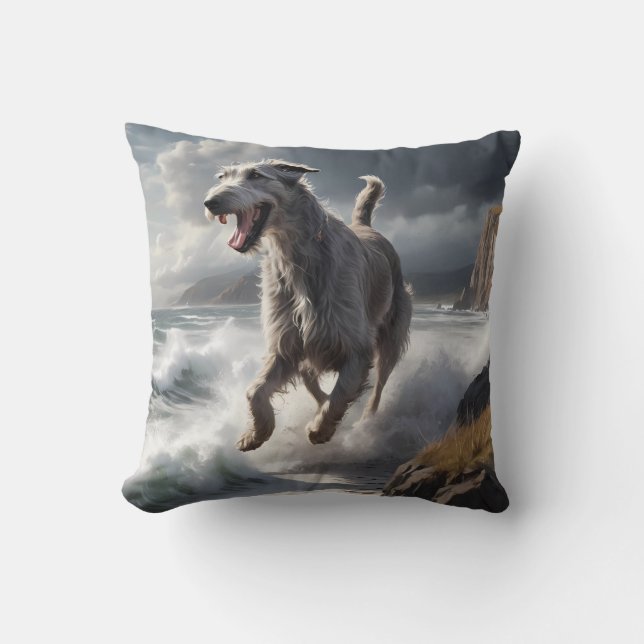 Oreillers à lancer de race élégante de Wolfhound (Recto)
