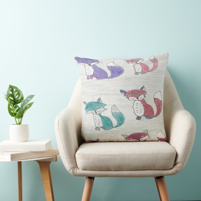 Oreillers à lancer de renards funky (Chaise)
