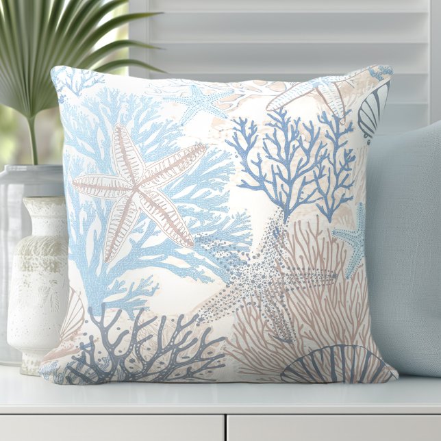 Oreillers à lancer de Starfish et Coral Beach (Créateur téléchargé)