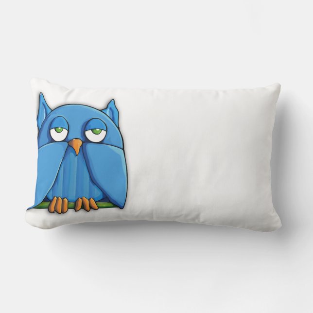 Oreillers à lancer d'Hibou d'Aqua (Recto)