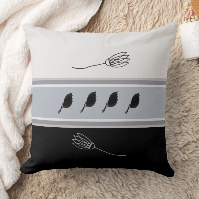 Oreillers à lancer floraux bleus et ivoire (Couverture)