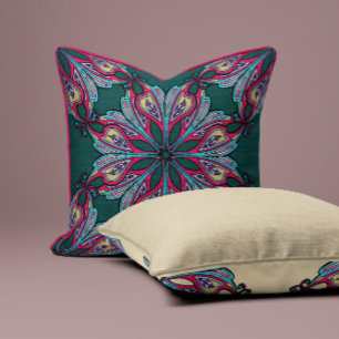 Oreillers à lancer floraux de Boho Mandala