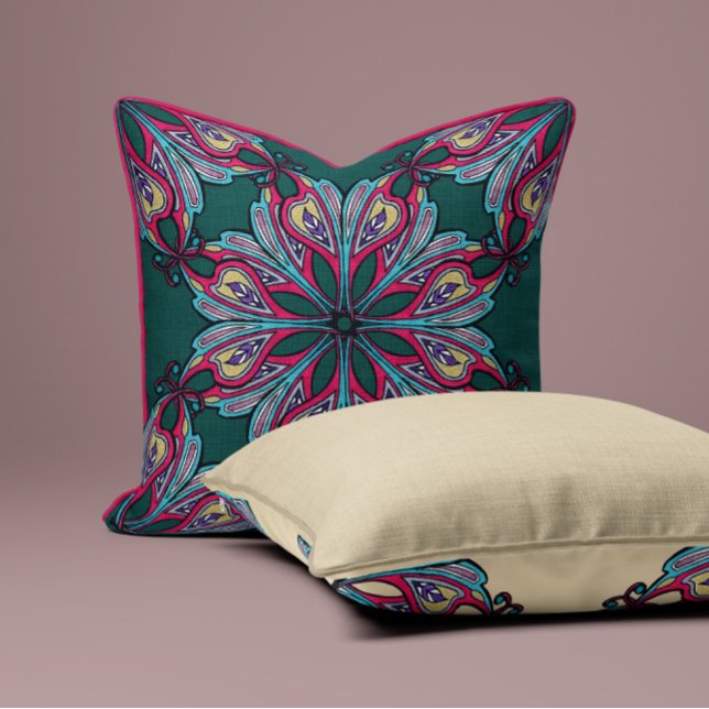 Oreillers à lancer floraux de Boho Mandala (Créateur téléchargé)