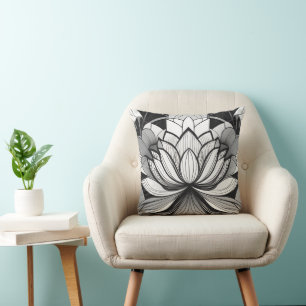 Oreillers à lancer Lotus Art Déco