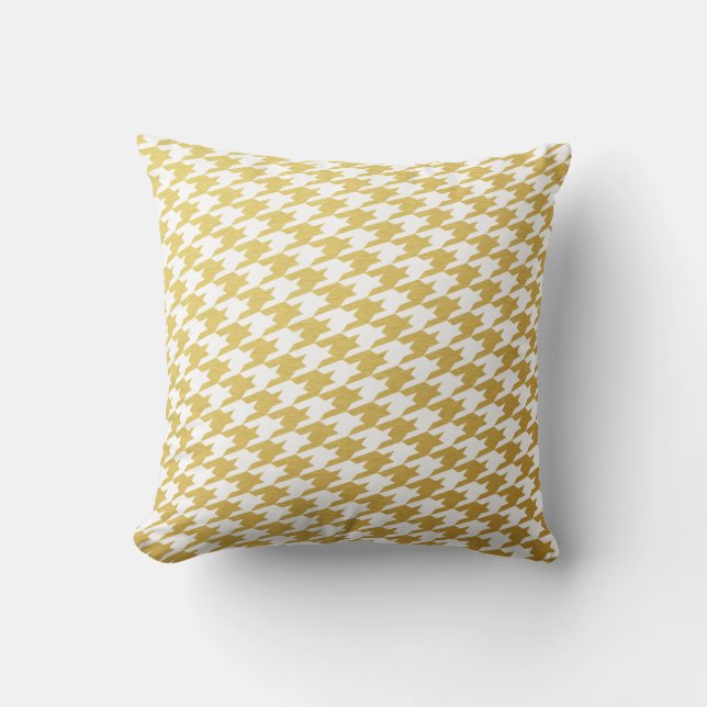 Oreillers à lancer Motif Gold Houndstooth (Recto)