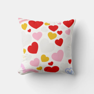 Oreillers à motif de cœur d'amour coloré 