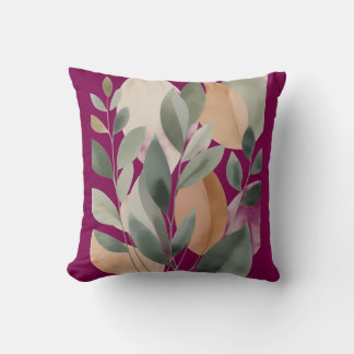 Oreillers à motif minimaliste de feuilles botaniqu