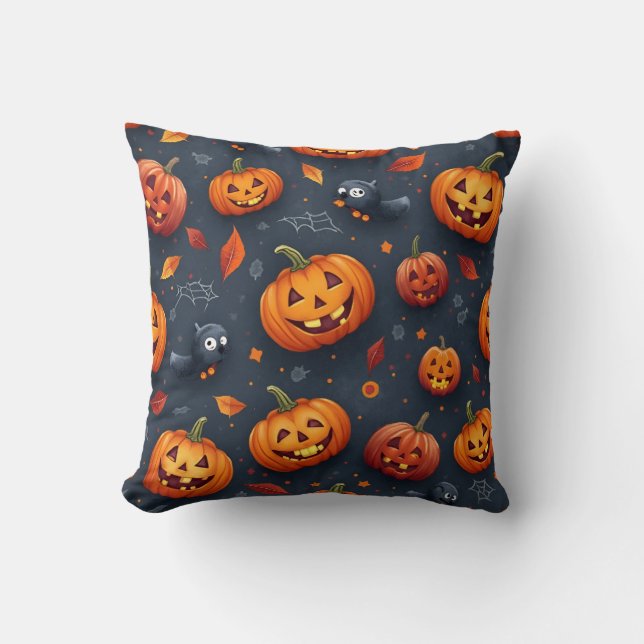 Oreillers à petit jet sur le thème de l'Halloween (Recto)