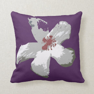 Oreillers à tonneaux de coton d'Artsy Hibiscus