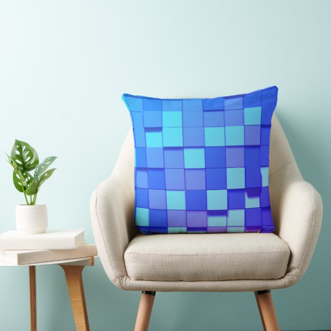 Oreillers Accent Bleus Décoratifs Modernes (Chaise)