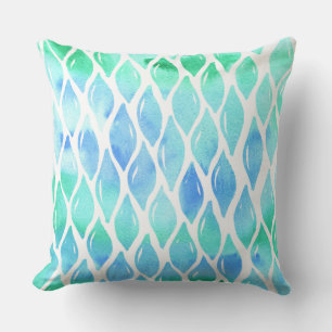 Oreillers d'aquarelle océanique motif Oreiller