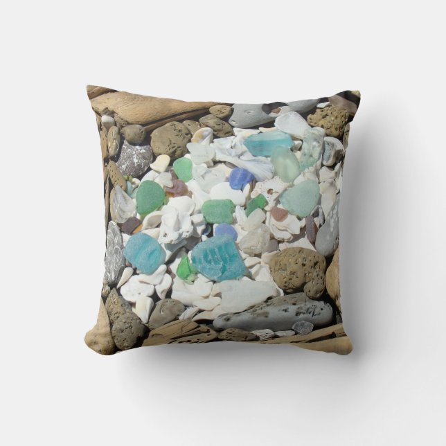 Oreillers de coquillages de plage Verre de mer Fos (Recto)