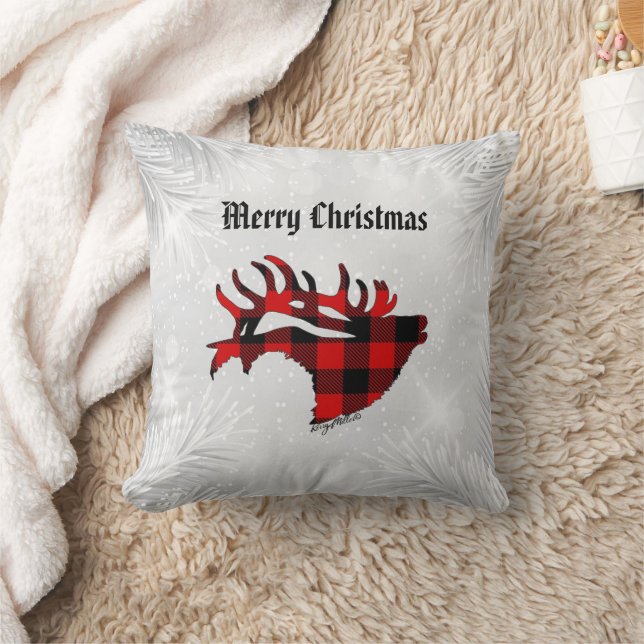 Oreillers de Noël à lancer rouge et noir (Couverture)