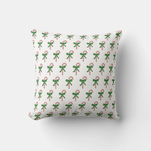 Oreillers de Noël à motif de canne à bonbons