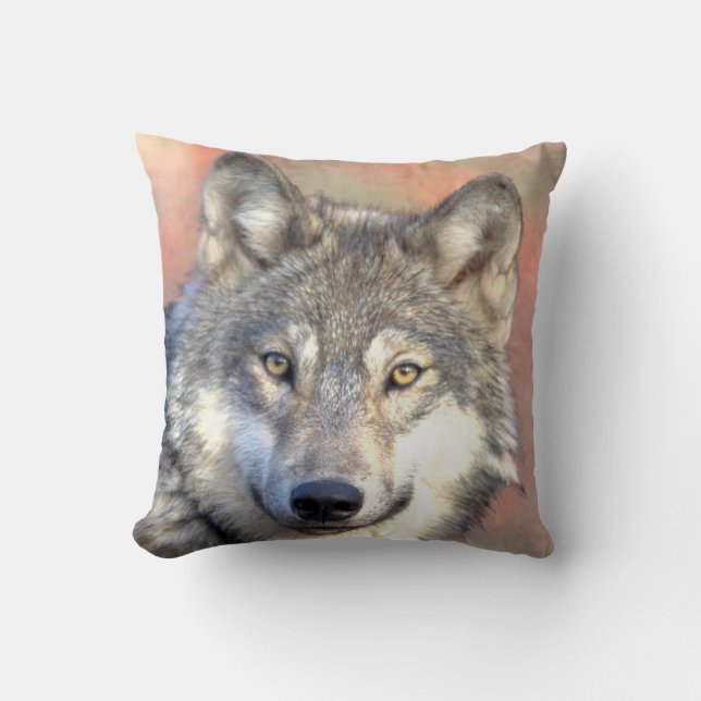 Oreillers décoratifs en bois gris loup (Recto)