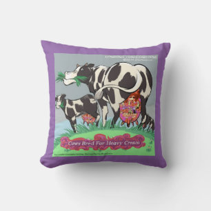 Oreillers en coton drôle de vaches élevées pour de