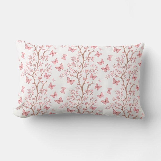 Oreillers Lombaires Papillons Et Fleurs (Recto)