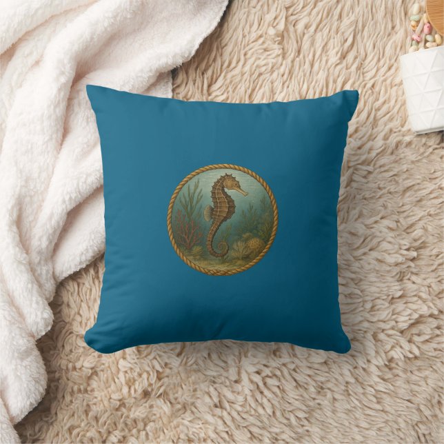 Oreillers Ocean Bleu Cheval Marin (Couverture)