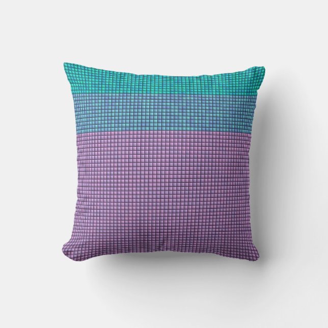 Oreillers peu communs > Aqua/Bleu/Mauve distinctif (Recto)