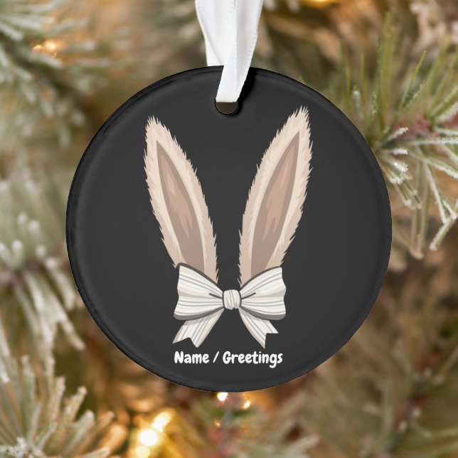 Oreilles de Lapin à Nœud Coquette Joyeuses Pâques (Arbre)