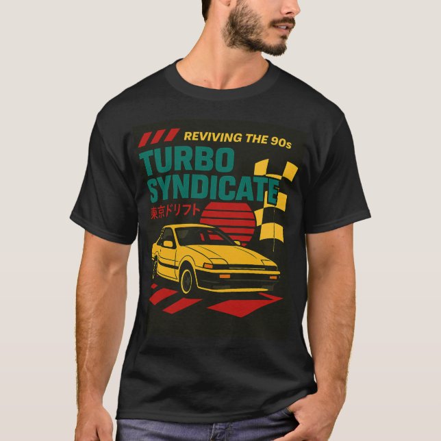 OREXO "Turbo Syndicate AE86" T-shirt noir (Devant)
