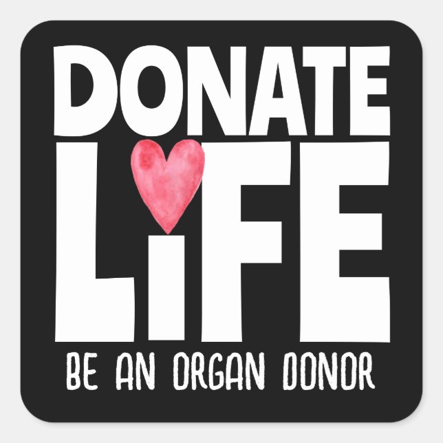 Organ Donor Donate Life Sticker (Devant)