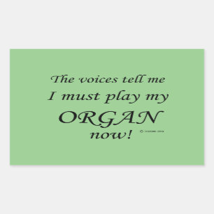 Organ Voices Dit Doit Jouer Sticker Rectangulaire
