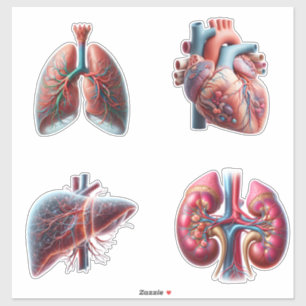 Organes humains 4 Stickers Pack