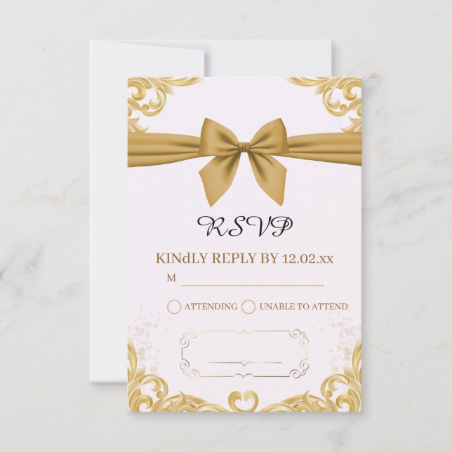 Organic Modern Wedding RSVP Card  (Devant)