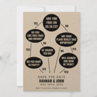 Organigramme Drôle de Mariage Carte "Save the Date