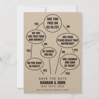 Organigramme drôle pour faire-part de mariage