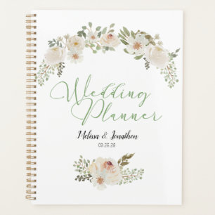 Organisateur de mariage élégant romantique à fleur