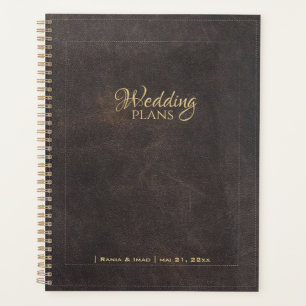 Organisateur de mariage esthétique en cuir élégant