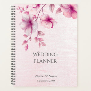 Organisateur de mariage Fleurs roses aquarelle