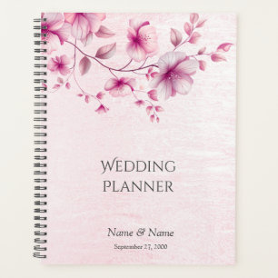 Organisateur de mariage Fleurs roses aquarelle