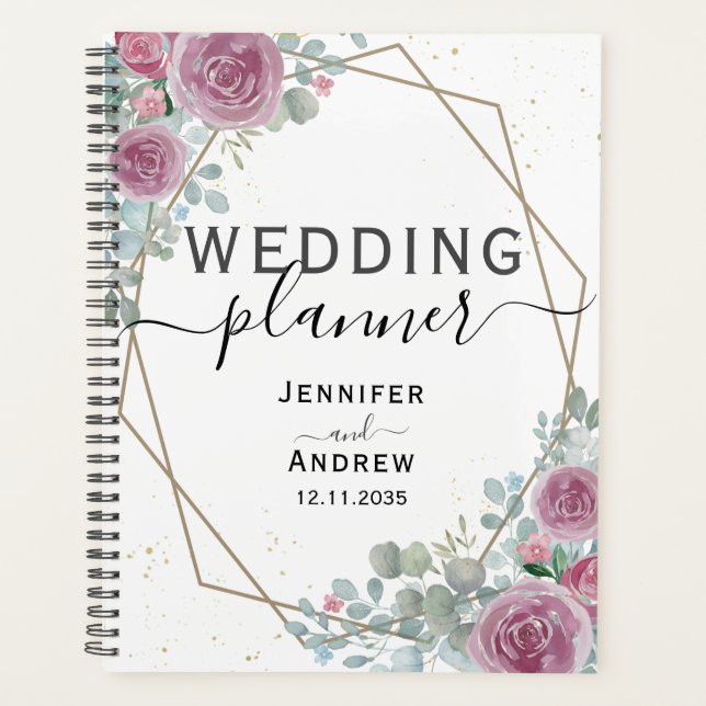 Organisateur de mariage floral eucalyptus rustique (Devant)