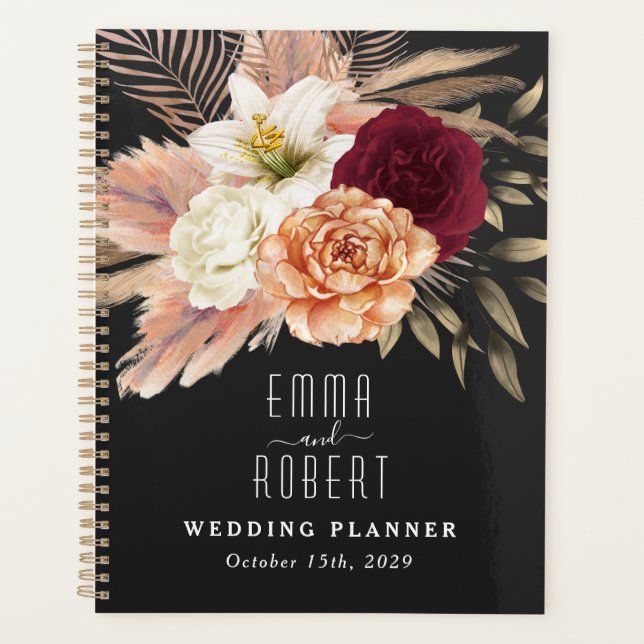 Organisateur de mariage floral rustique (Devant)