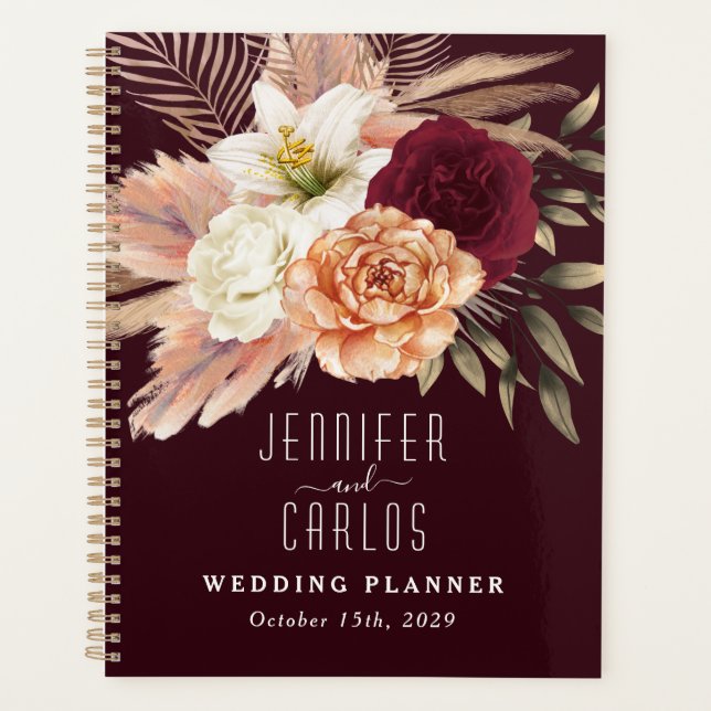 Organisateur de mariage floral rustique (Devant)