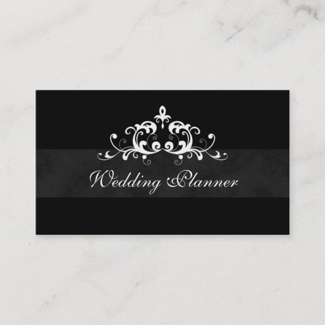Organisateur formel de mariage de carte de visite (Devant)