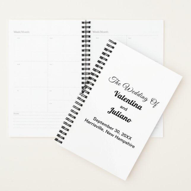 Organisatrice de mariages Noir et Blanc (Devant avec enveloppe)