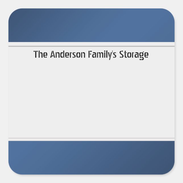 Organiser un Étiquette propre une couleur bleue (Devant)