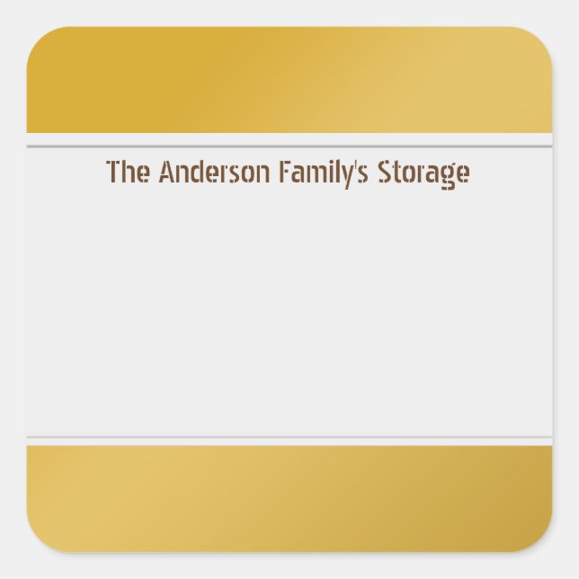 Organiser un Étiquette propre une couleur or (Devant)