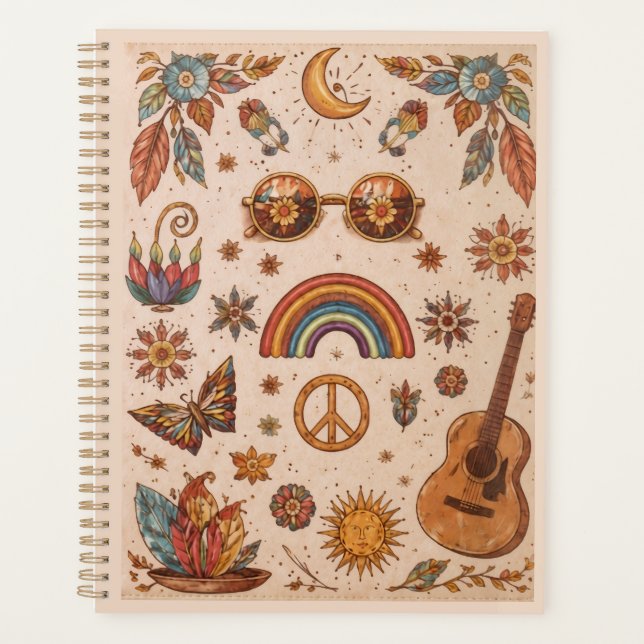 organiseur bohème hippie (Devant)