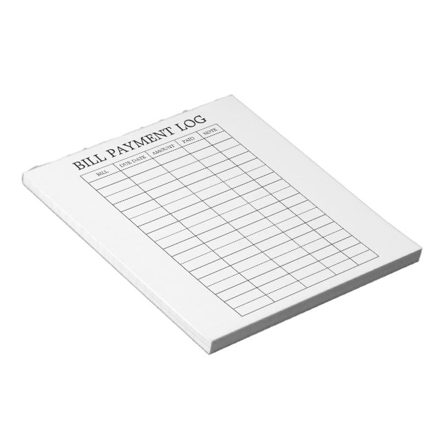 Organiseur de bloc-notes de paiement de facture mi (Incliné)