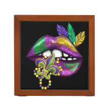 COLORÉ MARDI GRAS LÈVRES ET COEURS
