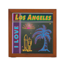 "J'ADORE Los Angeles" Soleil Palmier & Surfeur Org